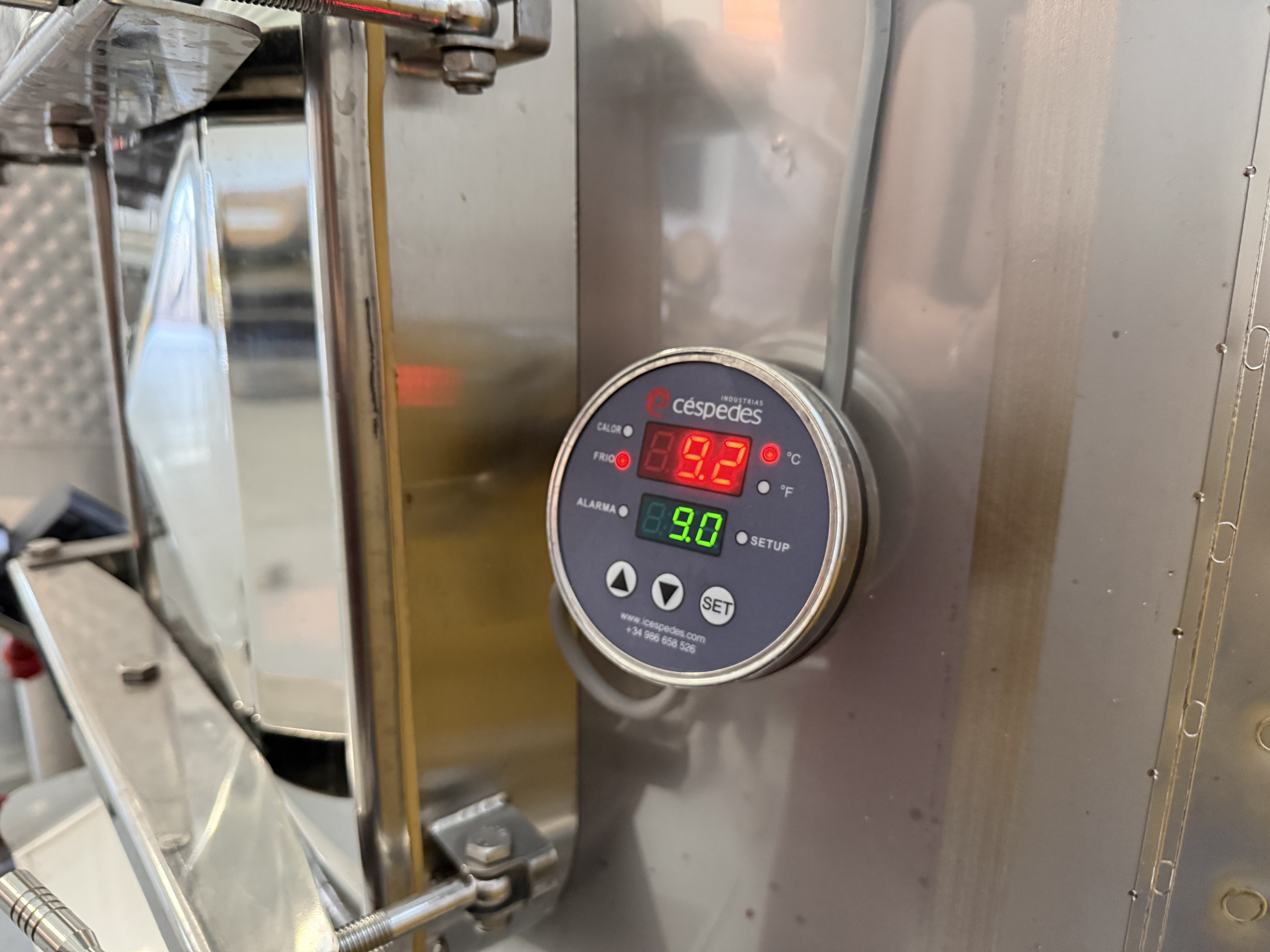 Sonda de control de temperatura en fermentación