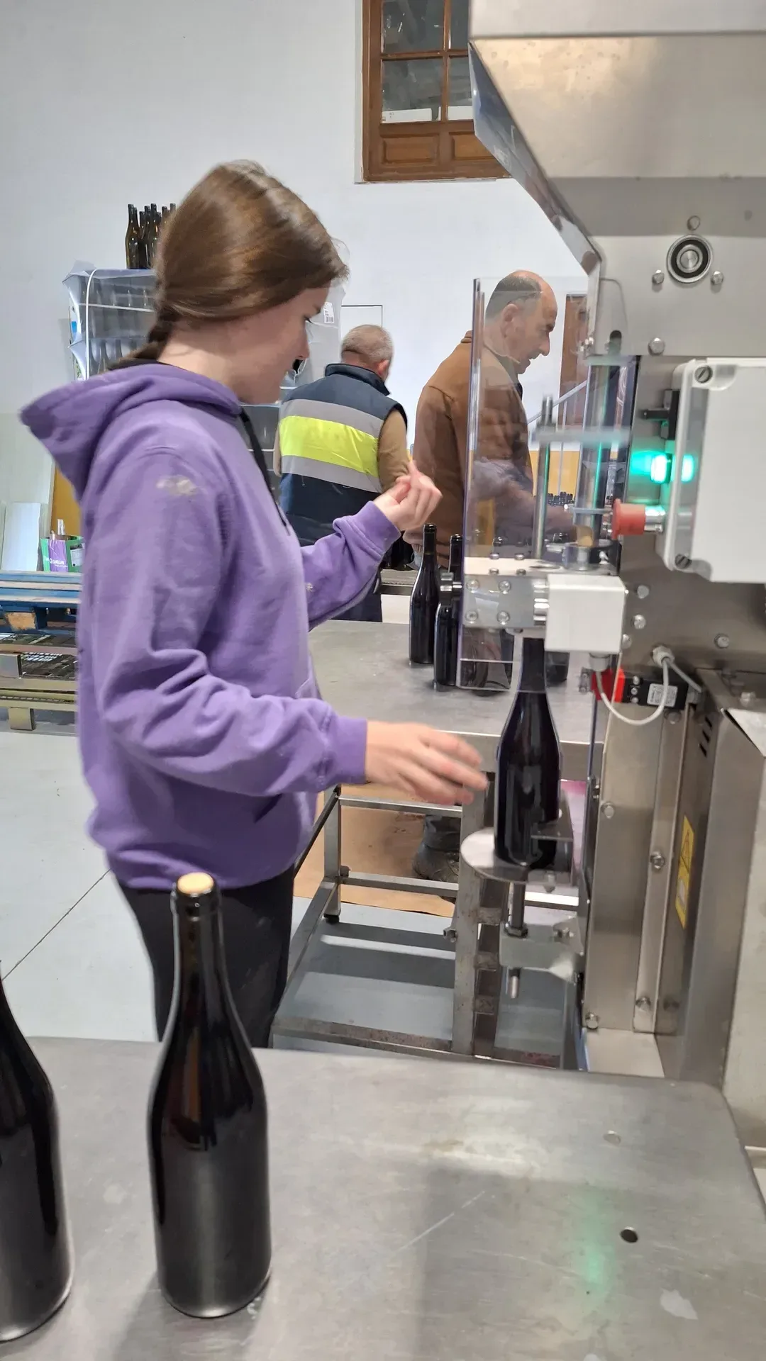 Proceso de embotellado en la bodega